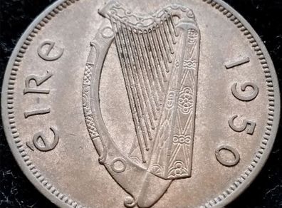 [#28] - Ireland 1950 | 1 Penny | Irish 1d | Irish Penny | KM.11