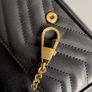 Black leather quilted mini bag Image 4