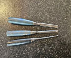 3 bevel edge chisels