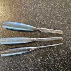 3 bevel edge chisels