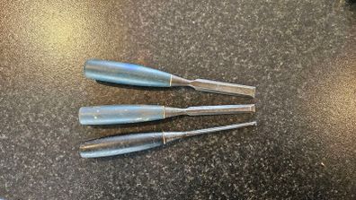 3 bevel edge chisels