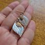 Vintage Mother of Pearl leaf earrings Image 2