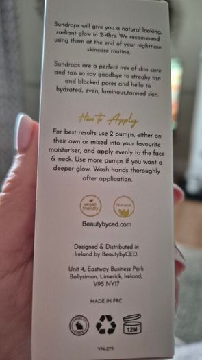 Face sun drops
