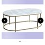 Marble and Brass Coffee Table Image 5