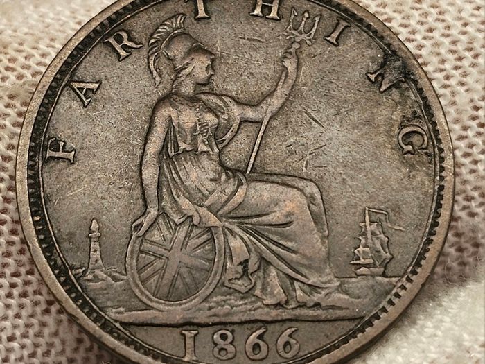 Great Britain 1866 1/4d Farthing Coin