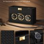 Watch Box for 9 Watches with Glass Window Ink Black Image 3