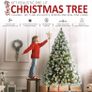 Pre-Lit Christmas Tree with 300 Built-In Warm White LED Lights with Auto-Off Timer, 8 Lighting Modes, Decorative Pinecones and Berries Image 2