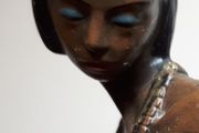 Vintage Mahogany Princess Figurine