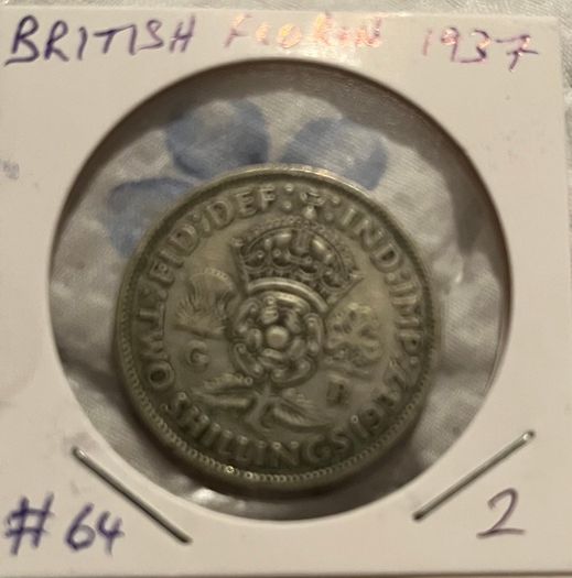 British Florin 1937 (50% Silver)