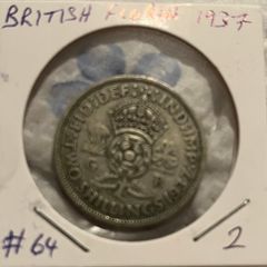 British Florin 1937 (50% Silver)
