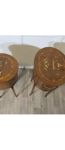 Louis XVI ornate side tables.. fantastic french furniture..