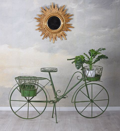 Planting Bike Planter Bike Le Jardin De Provence Decorative Bicycle Garden Decoration Metal Wheel For Planting 4 Baskets Planting Wheel