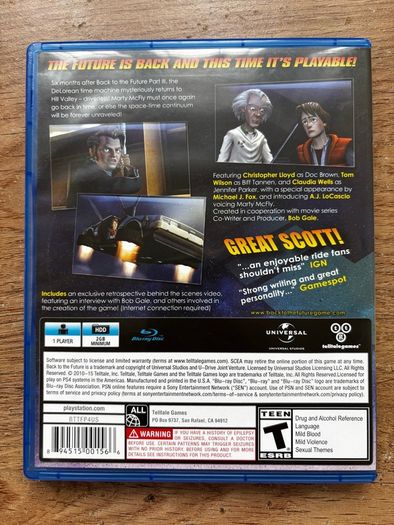 Back to the Future PS4 Rare