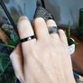Black Titanium Fusion x S925 ring .Brand new Image 3