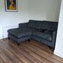 DFS Black Vegan Leather Couch Image 4