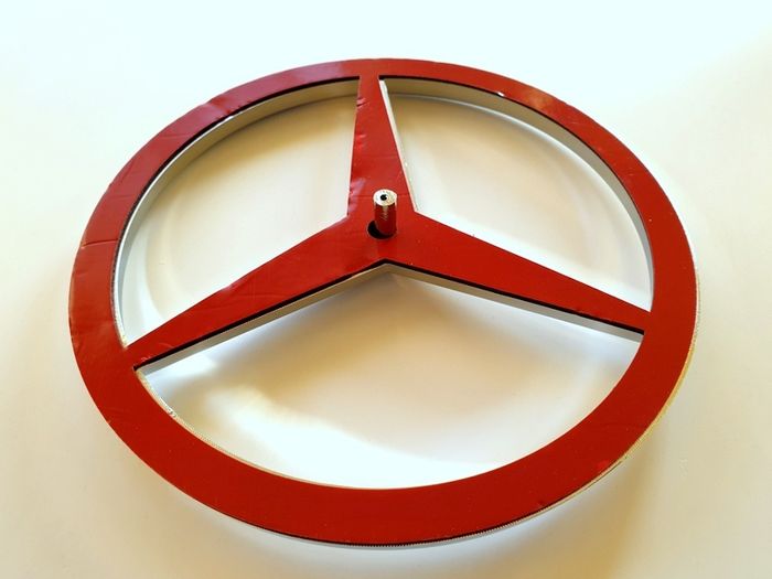 Mercedes 170mm Chrome color front / rear Badge Sticker Logo