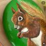 Handpainted Squirrel Rock Image 4