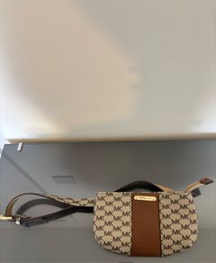 Michael Kors Brown Signature Monogram Belt Bag S/M