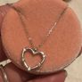 Stunning solid 18k White Gold & Diamond Heart Necklace (Jewelco London) Image 4