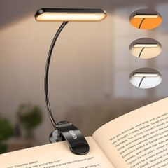 Reading Light Book Lamp for Reading at Night with Memory Function, 3 Eye-Protecting Modes& 5 Brightness Levels, Large Lamp Area, Long Battery Life, 360 Flexible for Reader