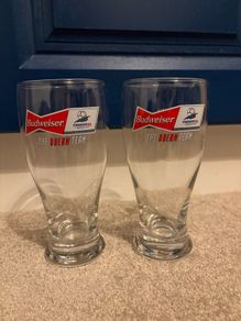 A Pair of Vintage Budweiser France '98 World Cup Pint Glasses