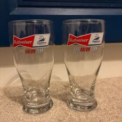 A Pair of Vintage Budweiser France '98 World Cup Pint Glasses