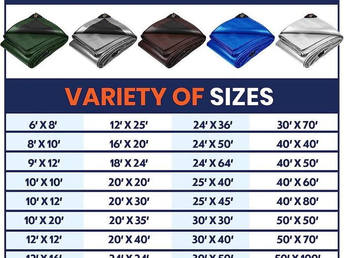 Tarpaulin Waterproof Heavy Duty(130 g|  3m X 3m