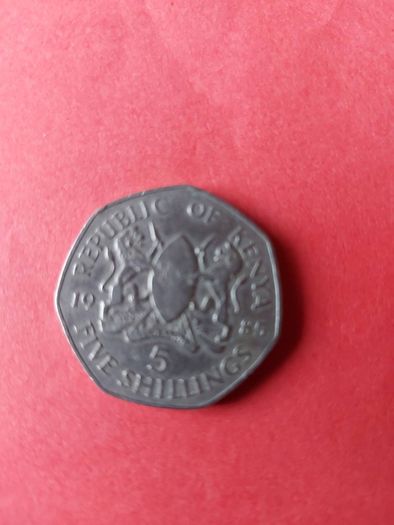 Kenya 5 shilling & 1 shilling