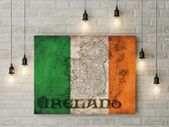 Ireland map flag Picture printed Wall picture 3mm foamex board printed picture on it wall board wall decor wall art picture