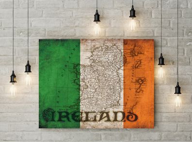Ireland map flag Picture printed Wall picture 3mm foamex board printed picture on it wall board wall decor wall art picture