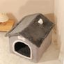 Foldable Dog House Kennel Bed | Enclosed Warm Plush Sleeping Nest Bed with Removable Cushion | Plush Pet House Dog Cat Kennel with Removable Cushion Suitable for Small and Medium-Sized Dogs Image 7