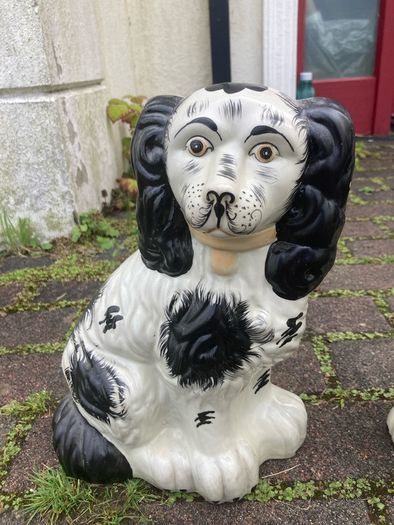 Vintage mantle dogs free postage