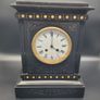 Large Antique Slate Clock With Bell 19th Century Clocks Image 2