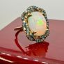 Diamond  Halo Statement Ring Image 8
