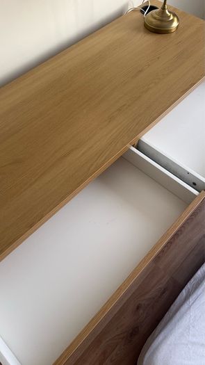 IKEA MICKE Desk 142cm - Oak Effect