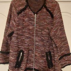 Zip Up Wool Cardigan