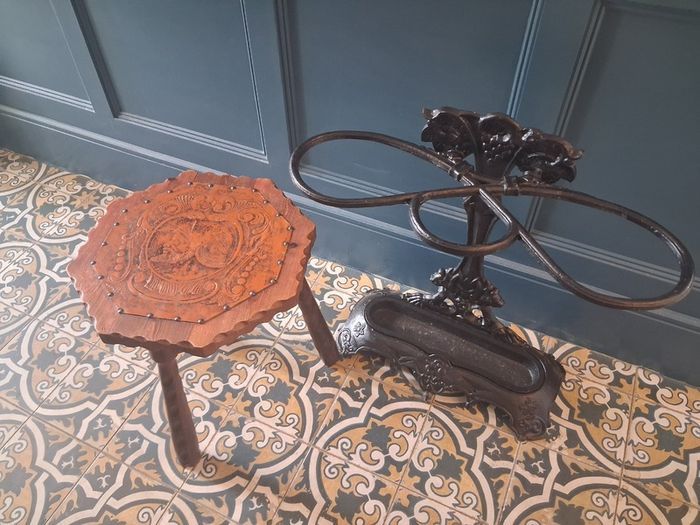 Unique carved vintage spanish table