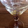 6  Beautiful Vintage Wine Glasses with Amber Stems Image 4