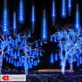 Ice Blue & white tubes meteor shower lights USB power supply Image 3