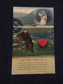 Ireland Postcard : Sweet Maid of Erin's Isle - 1916