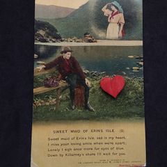 Ireland Postcard : Sweet Maid of Erin's Isle - 1916