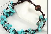 Crushed Stone Bracelet - Blue