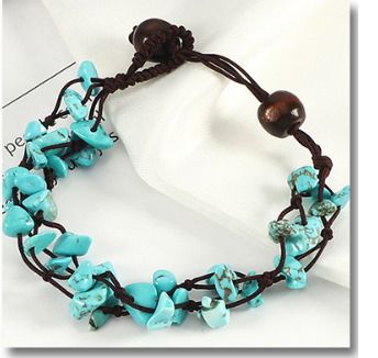 Crushed Stone Bracelet - Blue