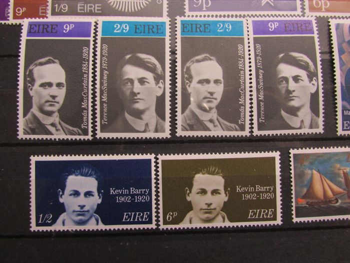 Ireland 1970.Lot of Mint never hinged Stamps Inc Kevin Barry,Terence MacSwiney