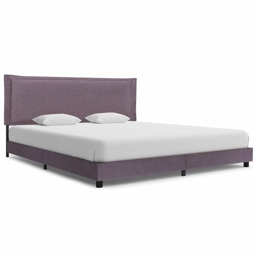 Bed Frame Taupe Fabric 150x200 cm