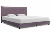 Bed Frame Taupe Fabric 150x200 cm