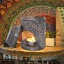 Jali Soapstone Oil Burner Moroccan Style Wax Melt Burner for Home Decor, Oil Diffuser Wax Burner for Bedroom decor, Essential Oil Diffuser Warmer Tea Light Candle Holder Burner Image 2