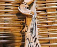 A terracotta sculpture of a hill walker by Irish artist Ronnie Fulton.