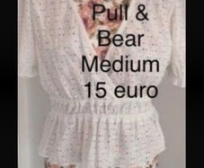 top Bnwt pull & bear short sleeve lace top