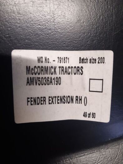 McCormick mudguard / fender extension
